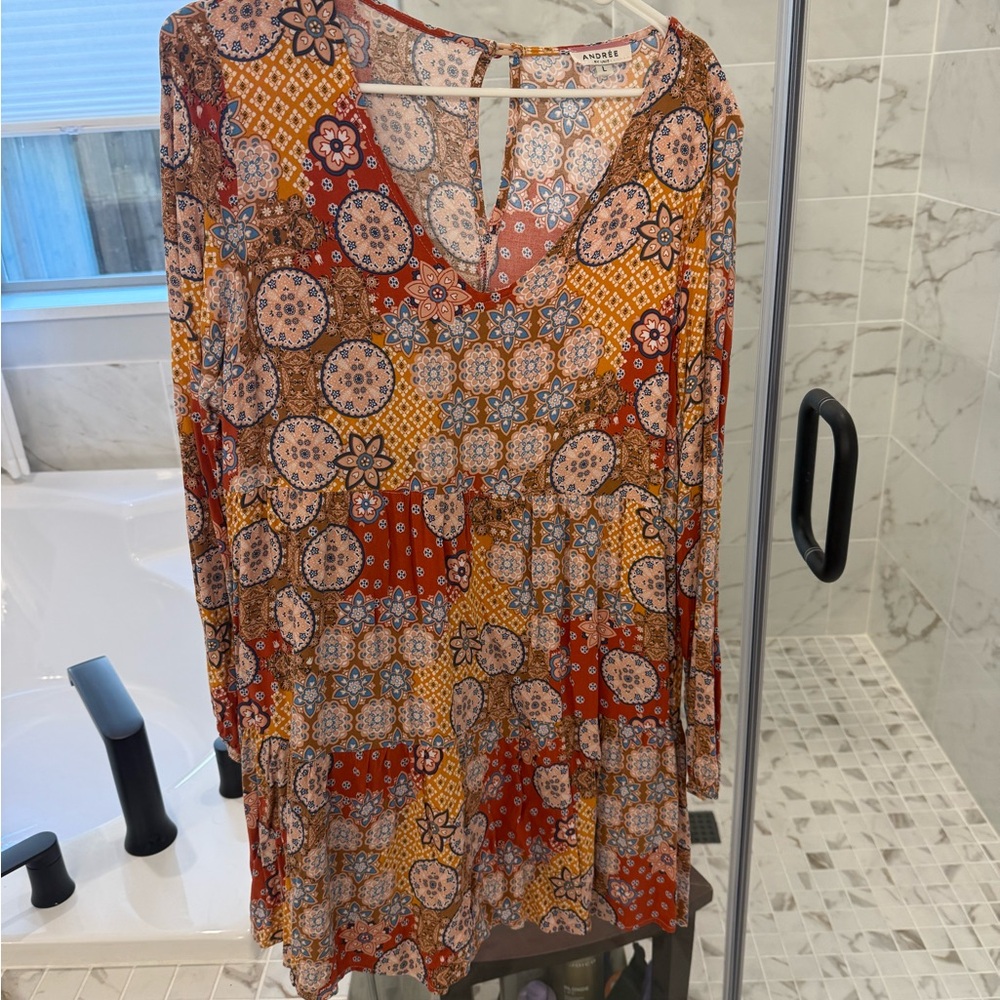Boho Chic ANDREE BY UNIT Floral and Geometric Dress